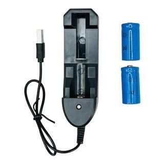 CR123A (16340) USB battery charger with 2 x rechargeable batteries – VIPERTAC