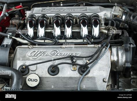 Alfa Romeo 164 engine. Elland Road Engine House Classic Car Show 2022 ...