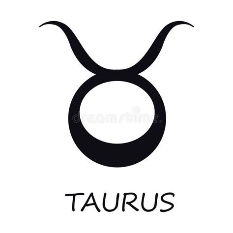 Taurus zodiac sign black vector illustration. Celestial bull esoteric ...