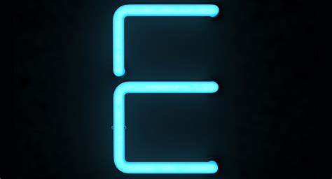 Neon letter e light 3D - TurboSquid 1627586