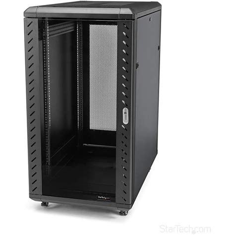 StarTech.com 22U Server Rack Cabinet with secure locking door - 4 Post Adjustable Depth (5.5" to ...