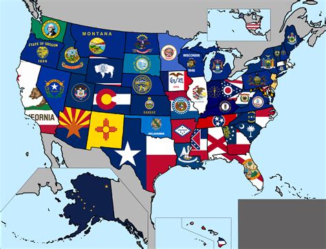 Map of All State Flags Of The US : r/vexillology