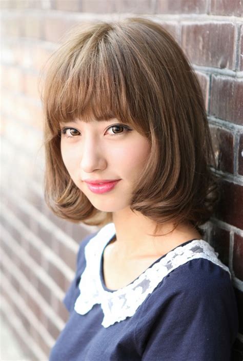 Kawaii Japanese Bob Hairstyle with Bangs - Hairstyles Weekly