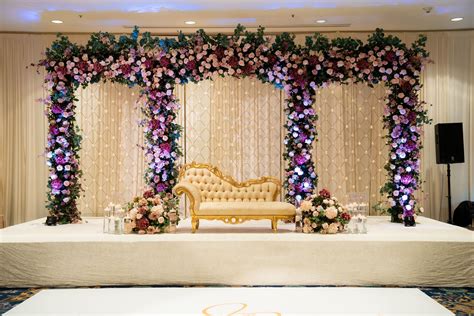 Wedding Floral Backdrop | Wedding stage decorations, Stage decorations ...