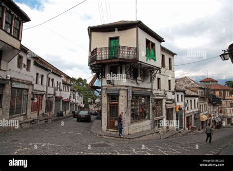 Old town of Gjirokastra, Albania Stock Photo - Alamy