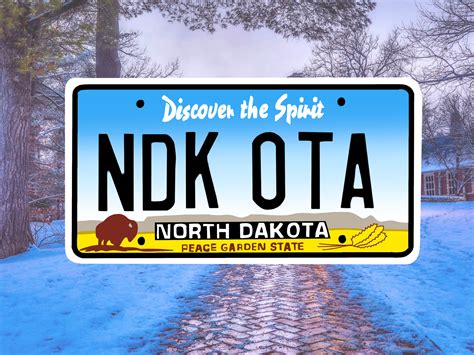 North Dakota License Plate Vinyl Decal North Dakota Sticker - Etsy