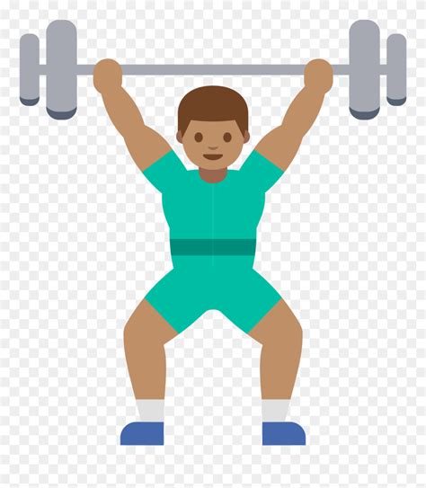 File Emoji U F - Lifting Weights Clipart Transparent - Png Download (#5635436) - PinClipart