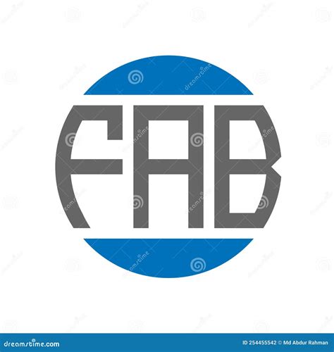 FAB Letter Logo Design on White Background. FAB Creative Initials Circle Logo Concept Stock ...