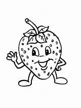 Strawberry Coloring Pages For Kids sketch template