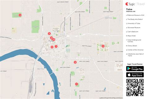 Tulsa Printable Tourist Map | Sygic Travel