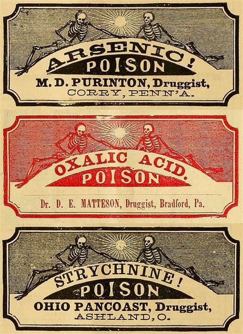 antique poison labels | Vintage Poison warning labels! Use for ... | Vintage Labels and vinta ...