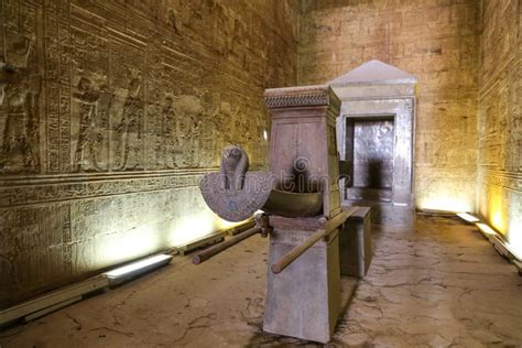 Inside Horus Temple At Edfu Stock Photo - Image of construct, famous ...