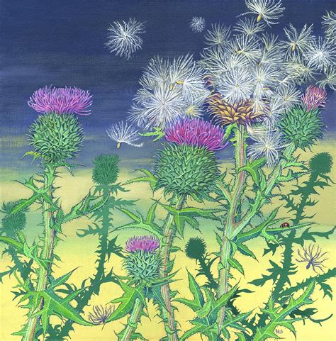 Scottish Thistle Painting by Lynne Henderson - Fine Art America