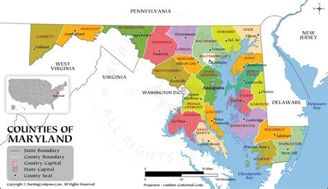 Maryland County Map