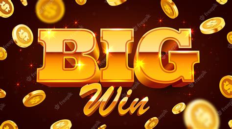 Premium Vector | Big win banner. Sign with golden letters. Online ...