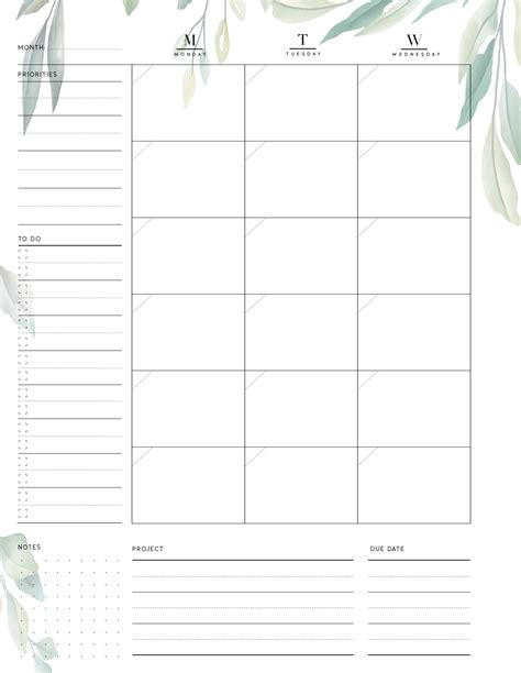 FREE Printable Monthly Planner - World of Printables