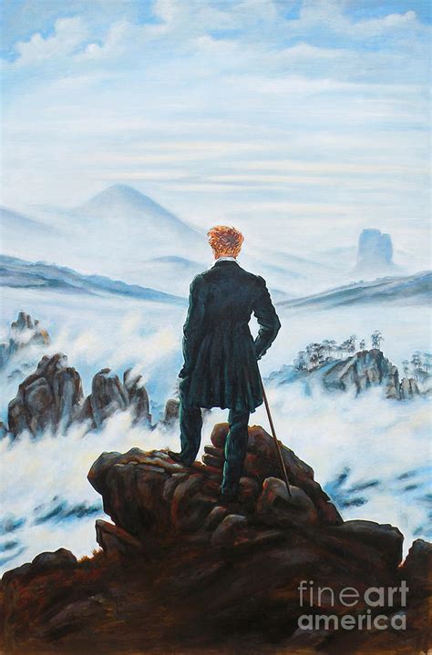 The Wanderer above the Sea of Fog Painting by Leigh Banks - Fine Art ...