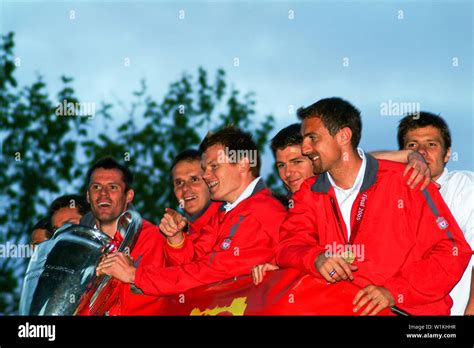 26th May 2005, Liverpool, UK. The Liverpool FC team bus after they won ...