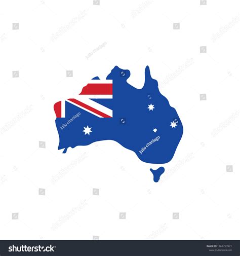 Australian Flag Map Concept Vector Icon Stock Vector (Royalty Free ...