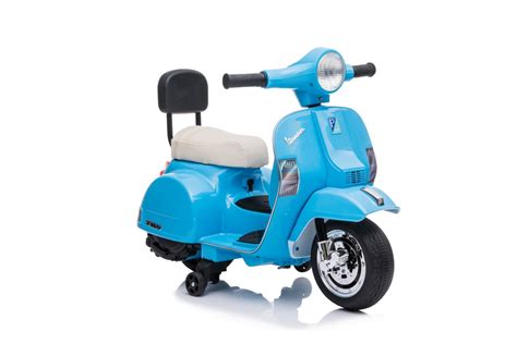 Licensed Vespa 6V Electric Ride On Motorbike Blue - Kids Electric Cars