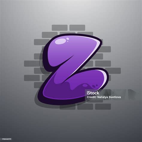 Letter Z Graffiti Alphabet Bubble Graffiti Letters Purple Uppercase Letters With Drips And Spray ...