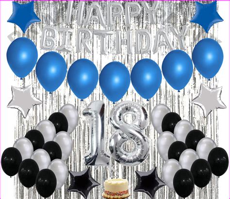 18th Birthday Decorations 18th Birthday Party Balloons Blue | Etsy