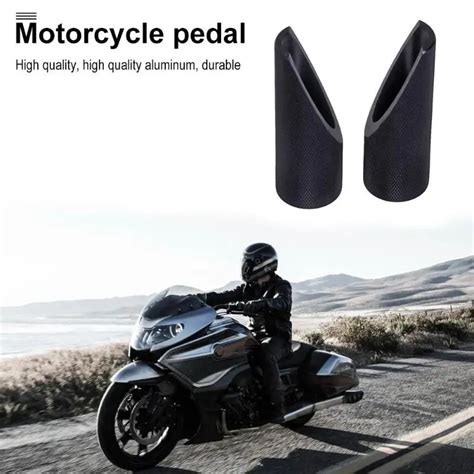 1 Pair Aluminum Motorcycle Motorbike Foot Pegs Black Motorcycle Foot ...