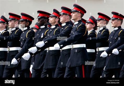 Officer cadets at the Passing Out Parade at Sandhurst Royal Military ...