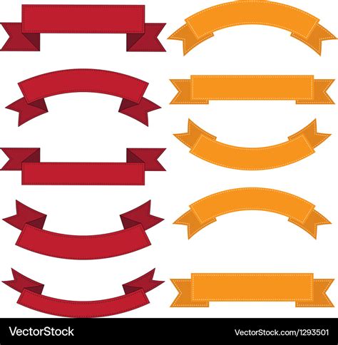 Set of old ribbon banner eps10 Royalty Free Vector Image