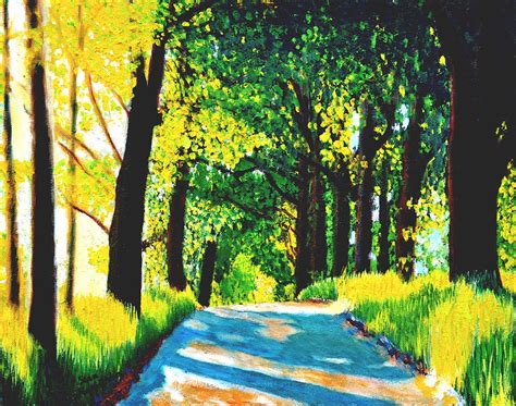 Road and Trees Painting by Stan Hamilton - Fine Art America