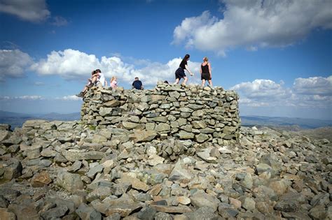 grough — National Trust rangers begin work restoring Scafell Pike summit cairn