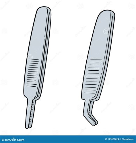 Vector set of forceps stock vector. Illustration of draw - 121028624