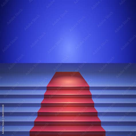 Stage with red carpet, stage for performances Stock Vector | Adobe Stock