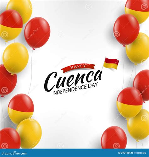 Cuenca Independence Day stock illustration. Illustration of greeting - 290435645