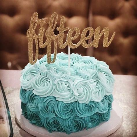 15th Birthday Cake Topper. Number 15 Cake Topper. Fifteen Cake | Etsy