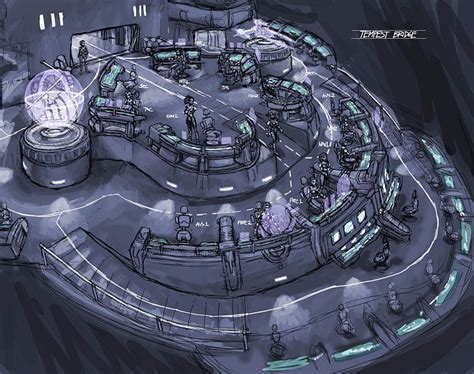 Outsider: Loroi bridge design | Spaceship interior, Scifi interior ...