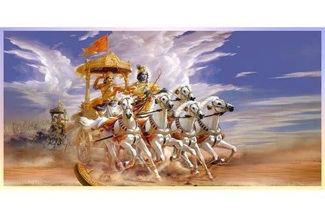 krishna arjuna chariot painting on canvas | Krishna, Lord krishna ...