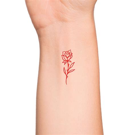 Temporary Tattoo Rose / Red Rose Tattoo / Grunge Tattoo / - Etsy UK