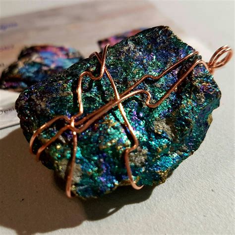 Chalcopyrite Peacock Ore/ Bornite Raw Stone Wire Wrapped | Etsy | Copper mineral, Wire wrapped ...