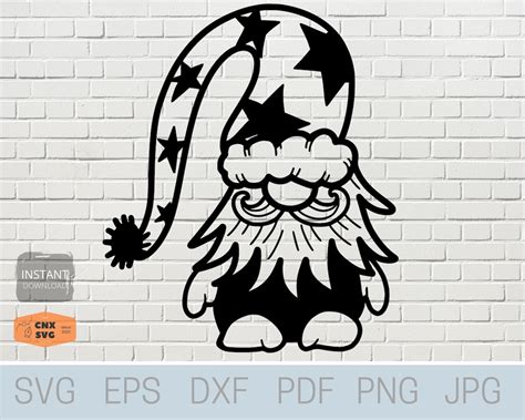 Gnome SVG Cute Garden Gnome SVG Nordic Gnome Svg Gnome | Etsy