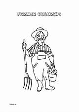 Free Printable Farmer Coloring Page For Kids sketch template