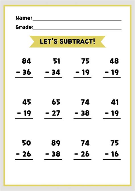 Grade 5 Subtraction Worksheets | Free Printables | Worksheets - Worksheets Library