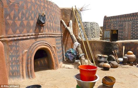 African village where every building is a canvas, whether it is a house, palace or tomb for ...