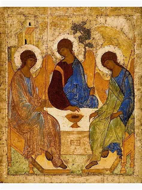 "Holy Trinity Painting Rublev Trinity Print Icon Christian Religious Wall art" Poster for Sale ...