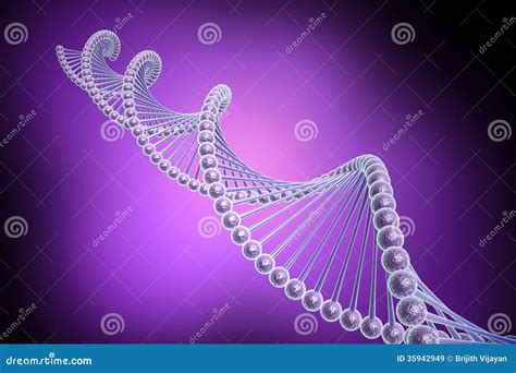 Model Of Twisted DNA Chain Royalty Free Stock Images - Image: 35942949