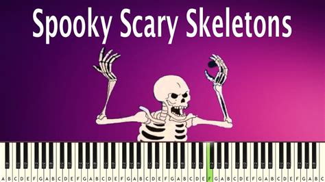 Spooky Scary Skeletons - PIANO TUTORIAL in 2022 | Piano tutorial, Piano ...