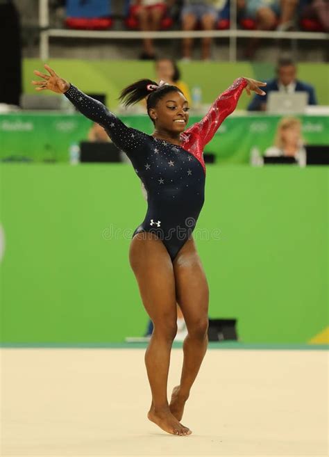 Olympic Champion Simone Biles of USA Competes on the Floor Exercise ...