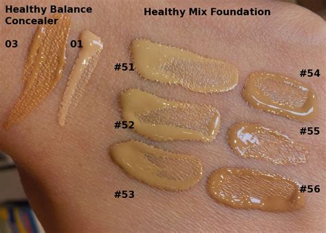 Rouge Deluxe: Bourjois Radiance Reveal Healthy Mix Foundation Swatches