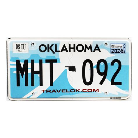 2024 Oklahoma #MHT092 | Colorful License Plates