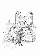 Coloring Page City gate  Free Printables Img 18823 sketch template